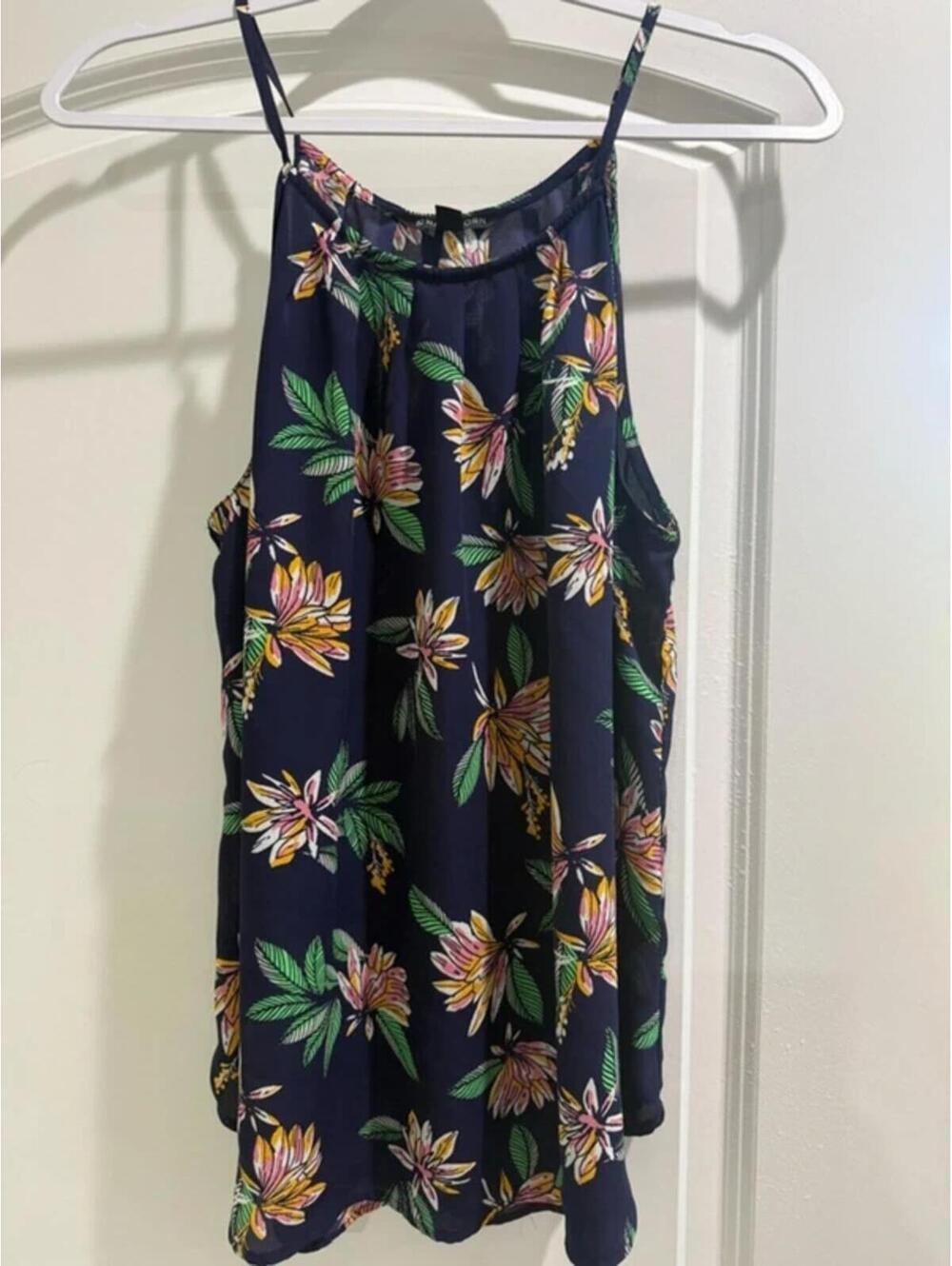 41 Hawthorn Navy Floral High-Neck Cami